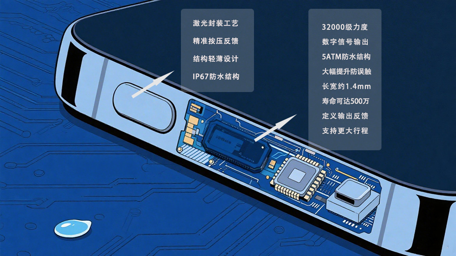 机械与压感手机按键的差别